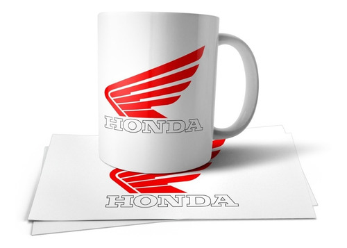 Honda Moto Logo Ala Taza Tu Propio Estilo Blanco