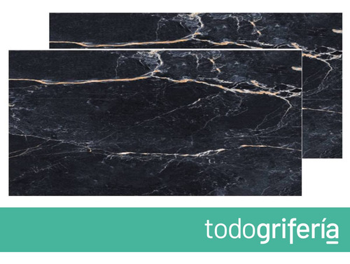 Porcelanato Portoro Cerro Negro Satinado 58x117 Rectificado