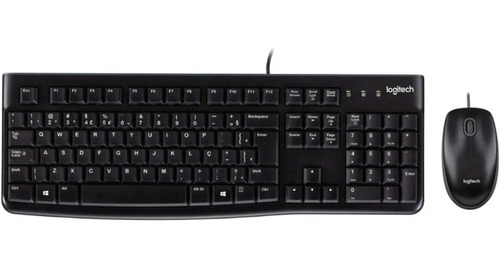 Kit Mouse E Teclado Com Fio Mk120 Usb Logitech