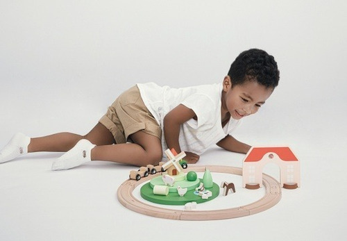 Imagem 3 de 4 de Kit Trem Em Madeira - 25 Peças - Classic World