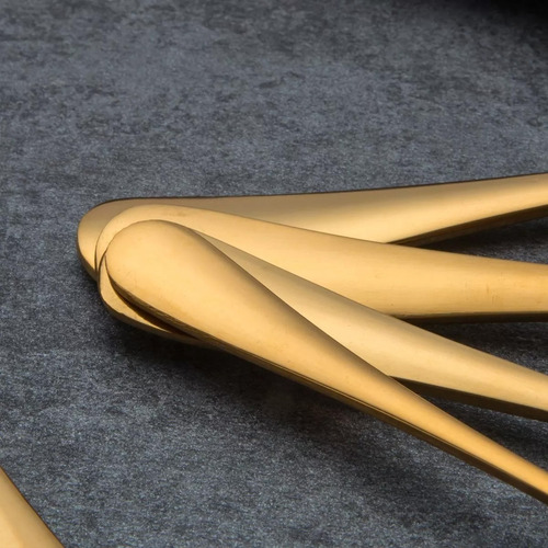 Imagem 5 de 8 de Talheres 6 Pessoas Inox Dourado Faqueiro Jogo 30 Peças Luxo