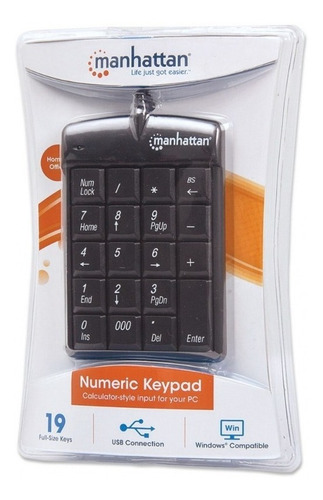 Imagen 3 de 3 de Teclado Usb Numerico Manhattan 176354
