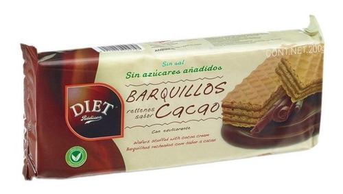 Barquillos Rellenos De Cacao Diet Radisson 200 Grs