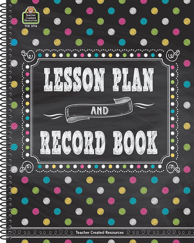 Plan De Lecciones Y Libro De Registro De Chalkboard Brights