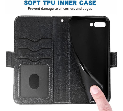 Funda Tipo Cartera Blackberry Key2 Con Correa De Muñeca Lf10