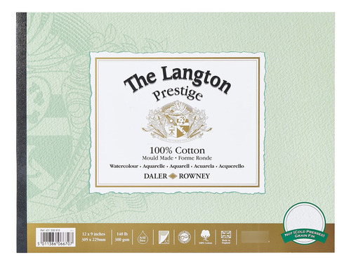 Daler Rowney Langton Prestige Cold Press No Acuarela Pad 12