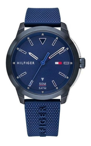 Reloj Tommy Hilfiger Hombre Sneaker 1791621 Azul Silicona