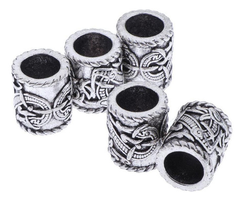 Ge 5 Unids Vikingos Dragones Runa Cuentas De Barba De Pelo