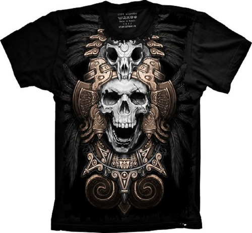 Camiseta Frete Grátis Plus Size Cranio Caveira Ritual Indian