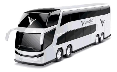 Miniatura Ônibus Roma Viação Petroleum Branco 1/43