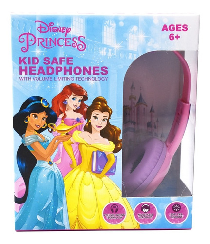 Audífonos Para Niñas Princesas Disney Seguro Para Niños