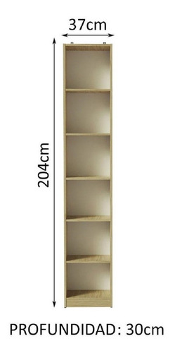 Imagen 4 de 10 de Mueble Estante Librero Madesa 6906 Con 6 Niveles