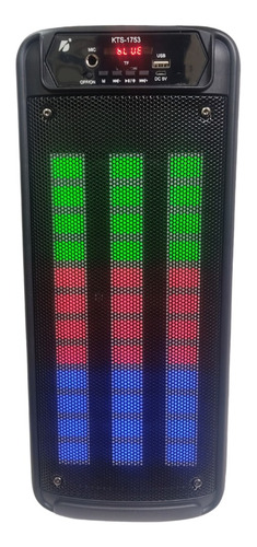 Parlante Bluetooth Kts-1753 10w*2 Luz (fm, Usb, Mp3)