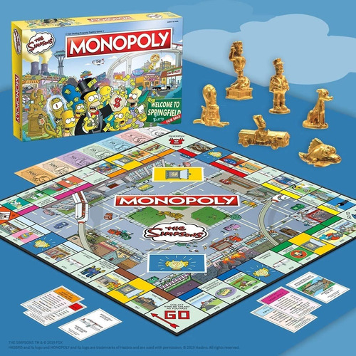 Monopoly Los Simpson Juego De Mesa Oficial Hasbro Mercado Libre