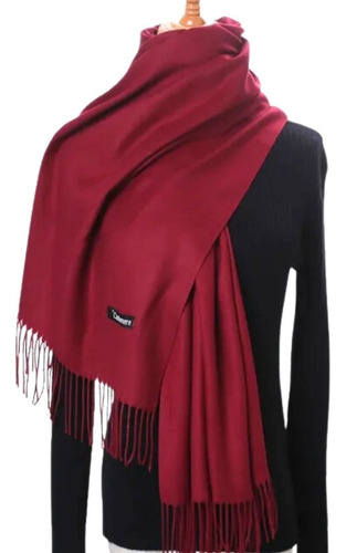 Maxibufandas Guinda Cashmere Bufandas Mujer Miden 180x70cms