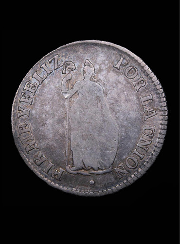 Moneda 1827 Perú. 2 Reales. Ceca De Lima. Plata .903