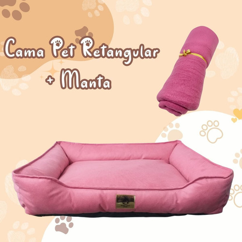 Cama Pet Confortável Suede Lavável Gg Com Mantinha Quentinha