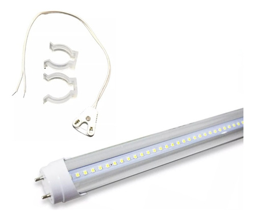 Tubo Led T8 Transparente 9w Luz Blanca-conectores 20 Pz Jwj