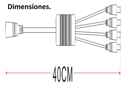 Saxxon Divisor De Energia Tipo Pulpo 2.1mm 4 Conectores A 1