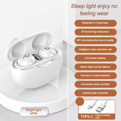 Fones Ouvido Invisíveis Verdadeiramente Sem Fio Com Bt 5.3