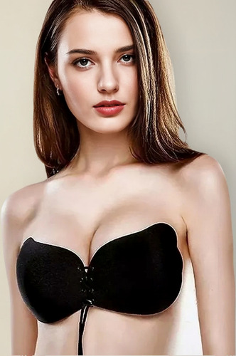 ` 2p Bra Nubra Brasier Strapless Push Up Invisible Sin