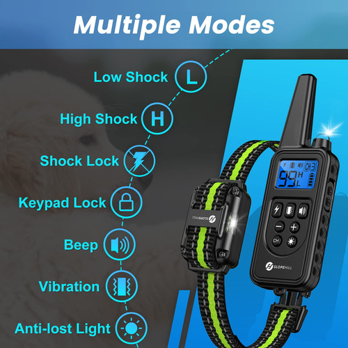 Collar De Adiestramiento Para Perros Slopehill, 7 Modos De E