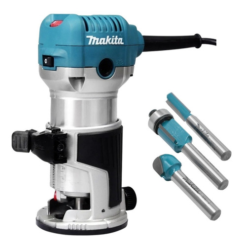 Tupia Manual Para Madeira 710w Rt0700c 220v Makita C/ Fresas