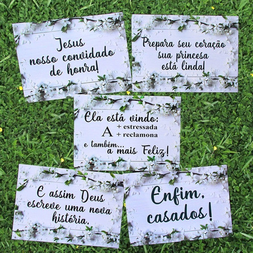 5 Placas Casamento Frase Personalizada Entrada Igreja Noiva