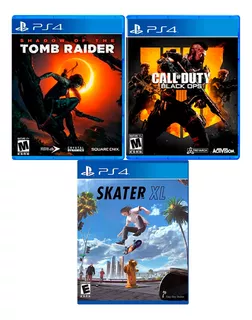 Call Of Duty Bo4 + Skater Xl + Shadow Tomb Raider Ps4