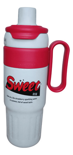 Vaso Termico Dreams Doble Tapon 780ml Acero Inoxidable Rojo Sweet