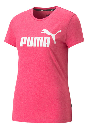 Playera Puma Casual Essentials Logo Mujer Rosa