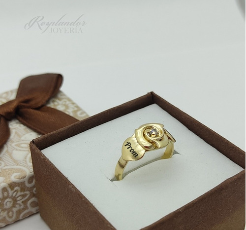 Anillo En Oro Laminado Con Grabado Personalizado 