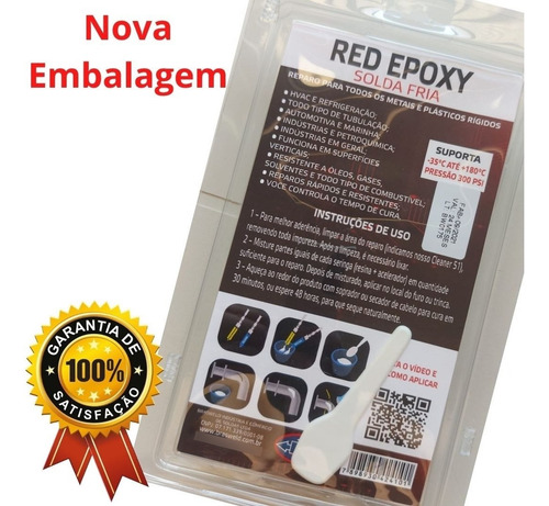 Imagem 3 de 5 de Solda Fria Red Epoxi Para Serpentina, Geladeira Em Geral
