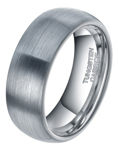 Anillo De Tungsteno Silver Total Hombre Moda Masculina 2022.