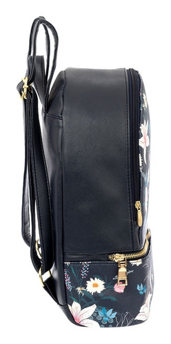 Imagen 2 de 6 de Mochila Dama Flores Mujer Bolsa Marca Jennyfer Original 9411