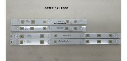 Dt Kit 4 Barras Reta Led Semp Dl3253 32l1500 Dl3253w
