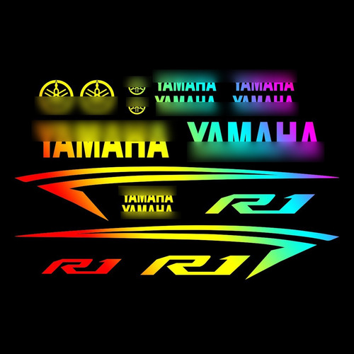 Calcomanías Reflectantes Con Logo Para Yamaha Yzf R1 R3 R6