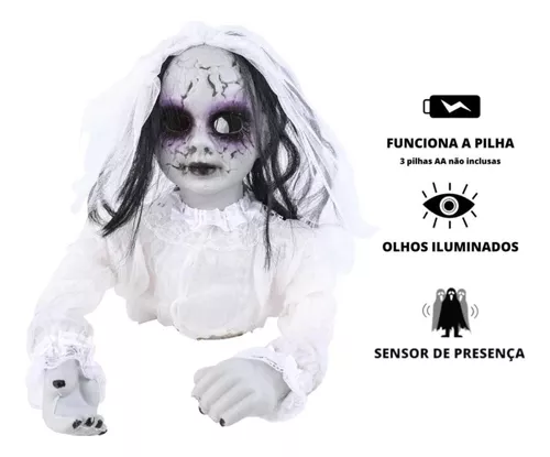 Boneca Úrsula Decoração Halloween com Som e Movimento em Promoção na  Americanas