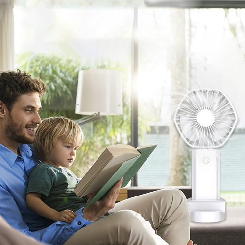 Ventilador De Escritorio Usb Y Recargable, Práctico, Pequeño
