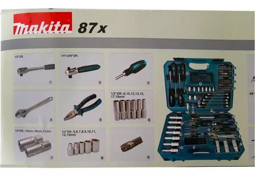 Set Herramientas Manuales MAKITA (87 Piezas) E-08458