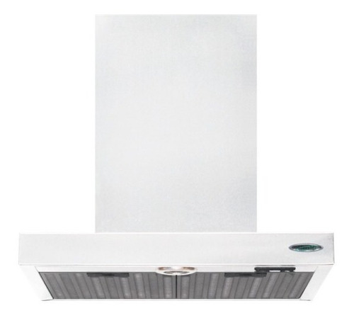 Campana Slim 60cm Color Blanco Luz Led Doble Turbina Potenci