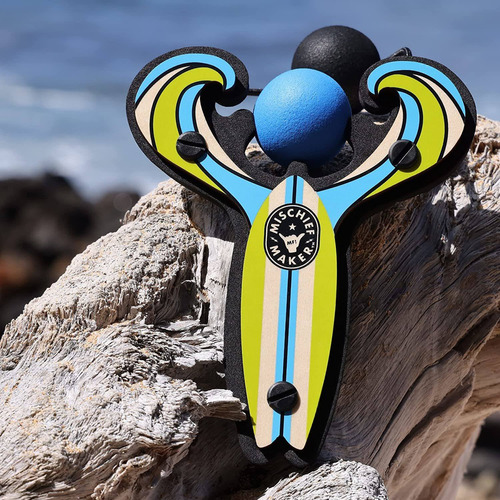 Mischief Maker Surfs Up - Eslingshot De Madera Y Bolas De Es