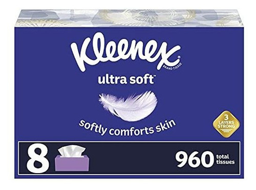 Pañuelos Faciales Ultra Suaves Kleenex, 8 Cajas De Pañuelos 