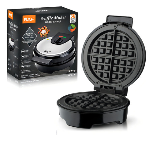 Máquina Para Hacer Waffles Wafflera Eléctrica Raf R-519