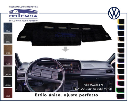 Cubretablero (colores) Volkswagen Corsar 1984 Al 1988 V9-ch