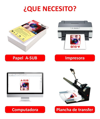 Imagen 4 de 9 de Papel De Sublimacion Secado Rapido A-sub A3 100 Hojas Remera