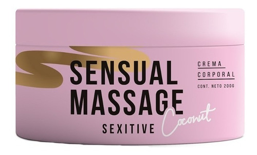 Crema Sexitive Sensual Masaje Corporal Perfumada Coconut