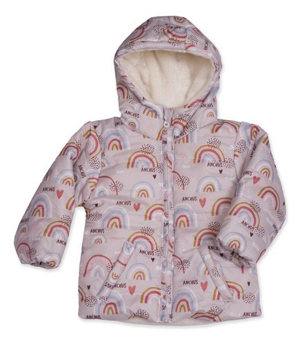 Campera Abrigo Bebe Niña Arcoiris