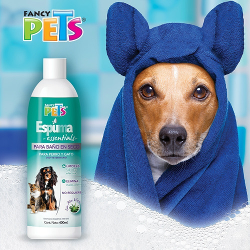Imagen 1 de 3 de Espuma Para Baño En Seco 300 Gr Perro Pelo Suave Fancy Pets
