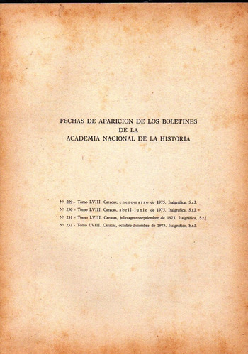 Aparicion De Los Boletines  Academia De Historia Venezuela